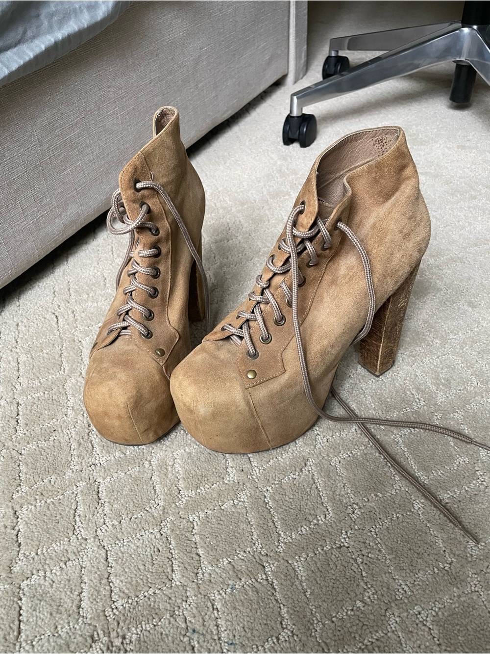 Jeffrey Campbell Tan Suede Litas